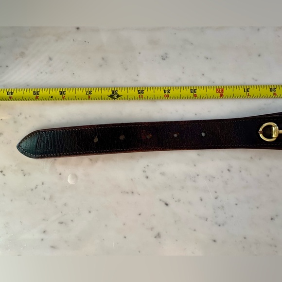 Noble Outfitters Chocolate Brown Leather ‘On the Bit” Belt with Gold Accents, M - Picture 7 of 8